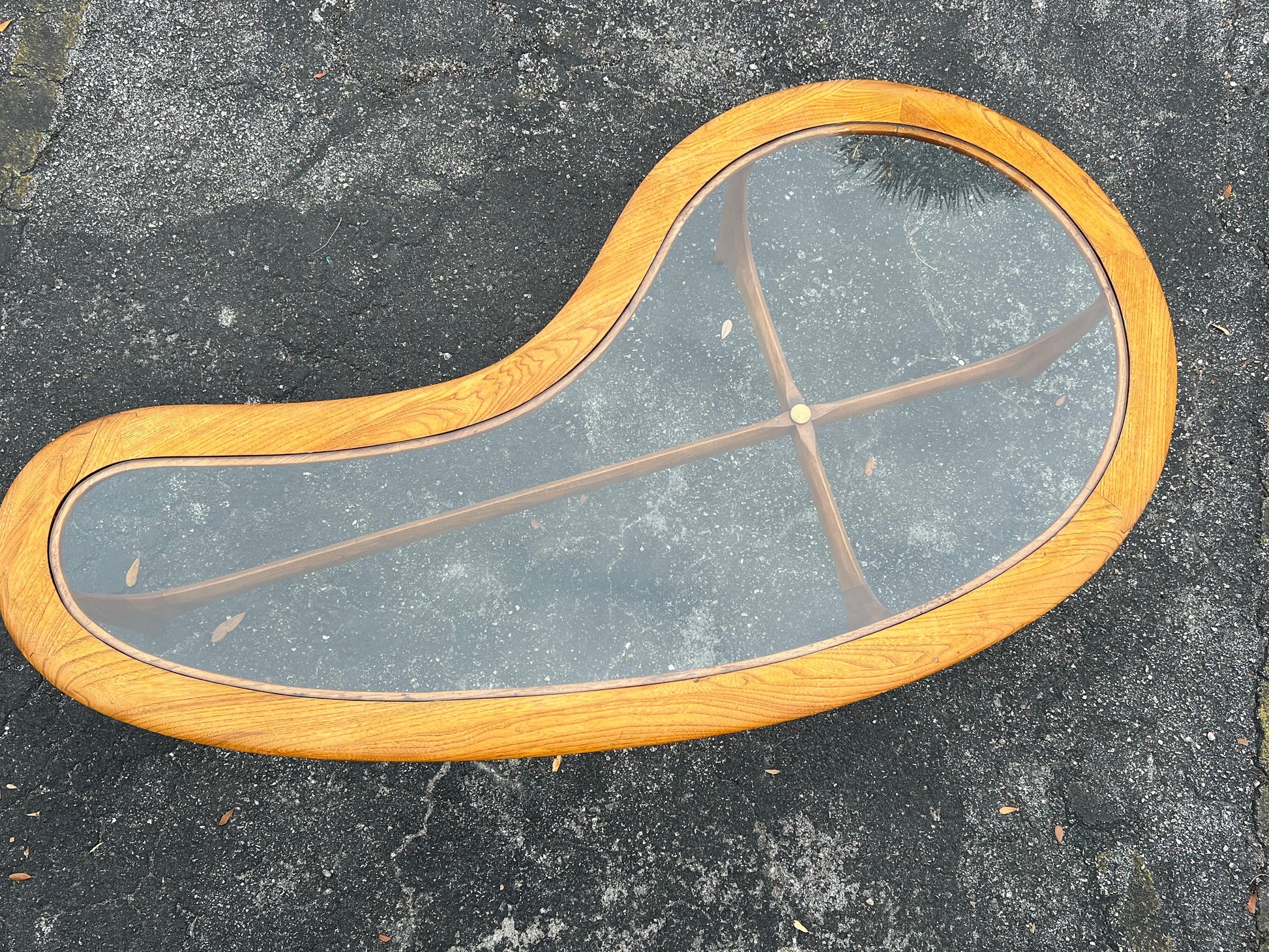 Frisman Vintage A Biomorphic Coffee Table by Lane  1960's