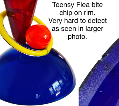 Frisman Vintage XL PostModern Memphis Ettore Sottsass Ip Murano Blown Glass Sculpture Vase Italy