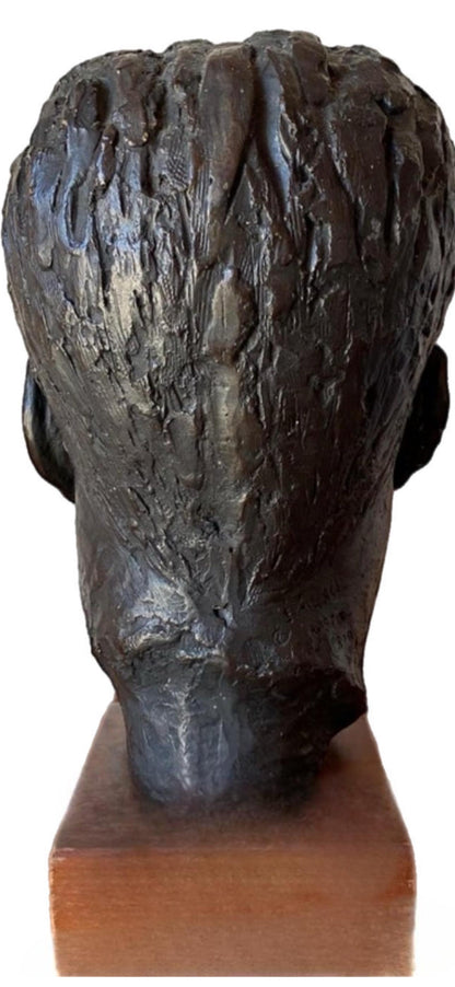 Frisman Vintage 60s Edward Schillaci Mid Century Modern Historic Art JFK Bust Sculpture