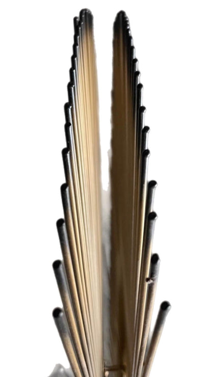 Frisman Vintage Mid-Century Casa Devall 2-Tier Copper Brass Brutalist Sunburst Wall Sculpture
