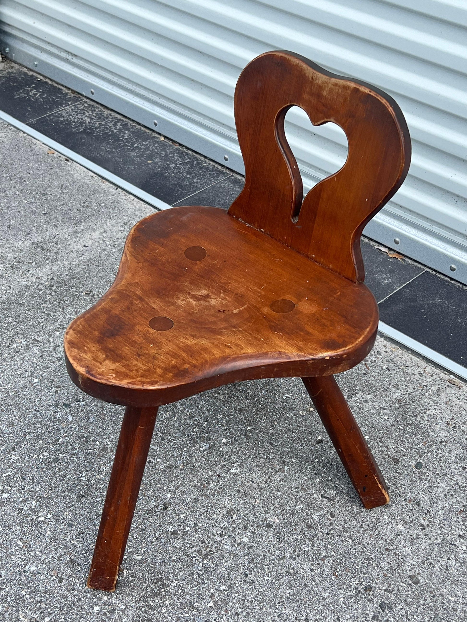 frisman vintage Vintage "Heart" Milking Stool Ca' 1950's