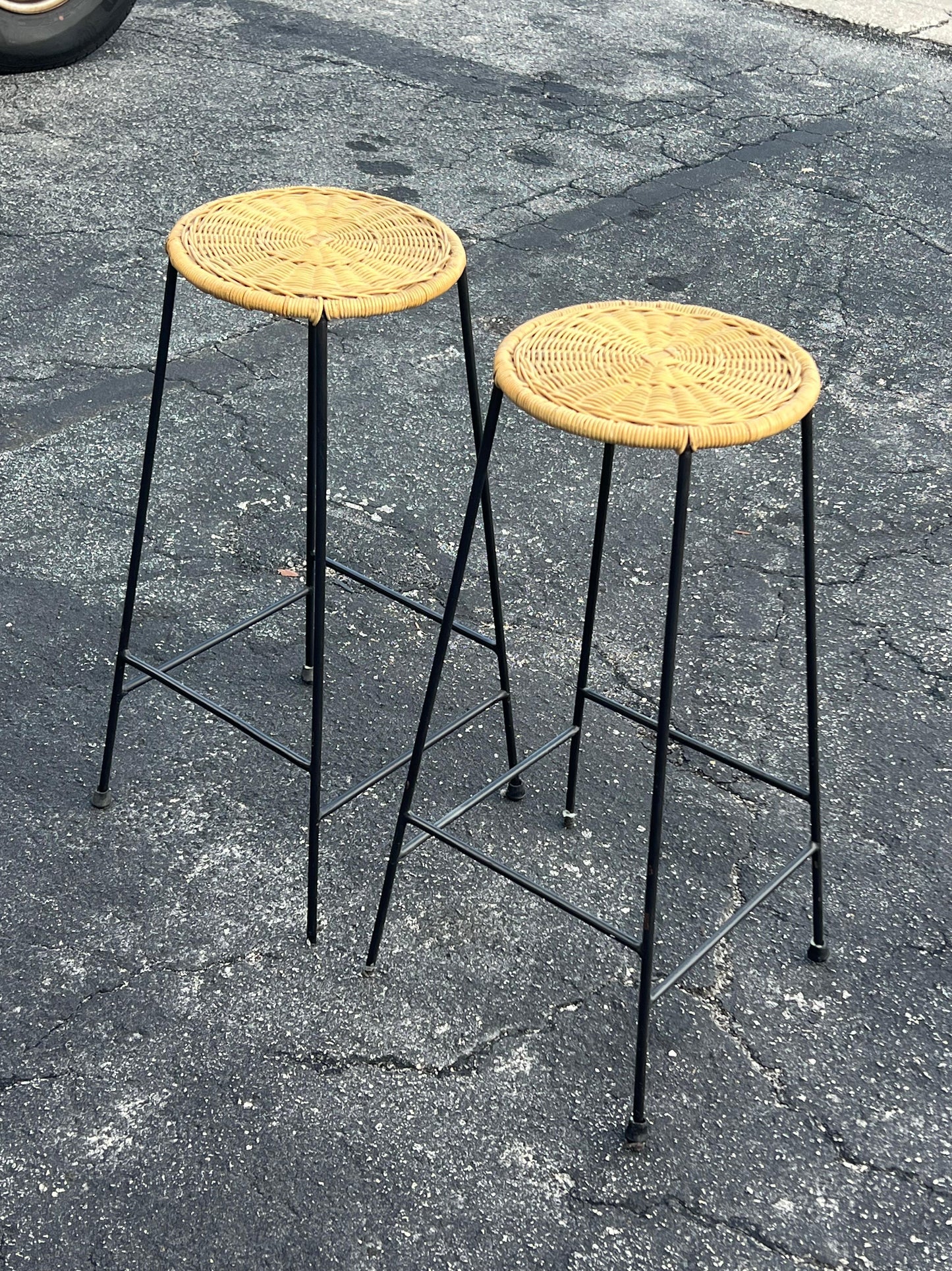 A Pair Of Modernist Bar Stools Ca' 1960's