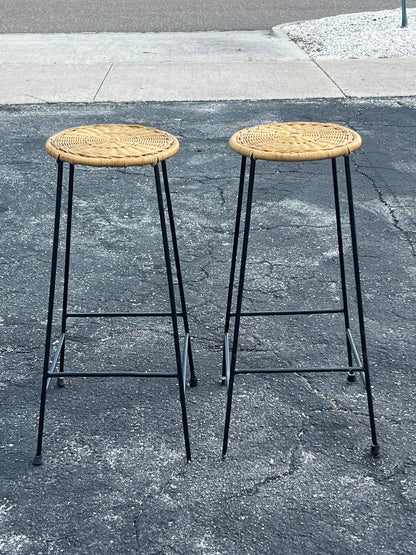 A Pair Of Modernist Bar Stools Ca' 1960's