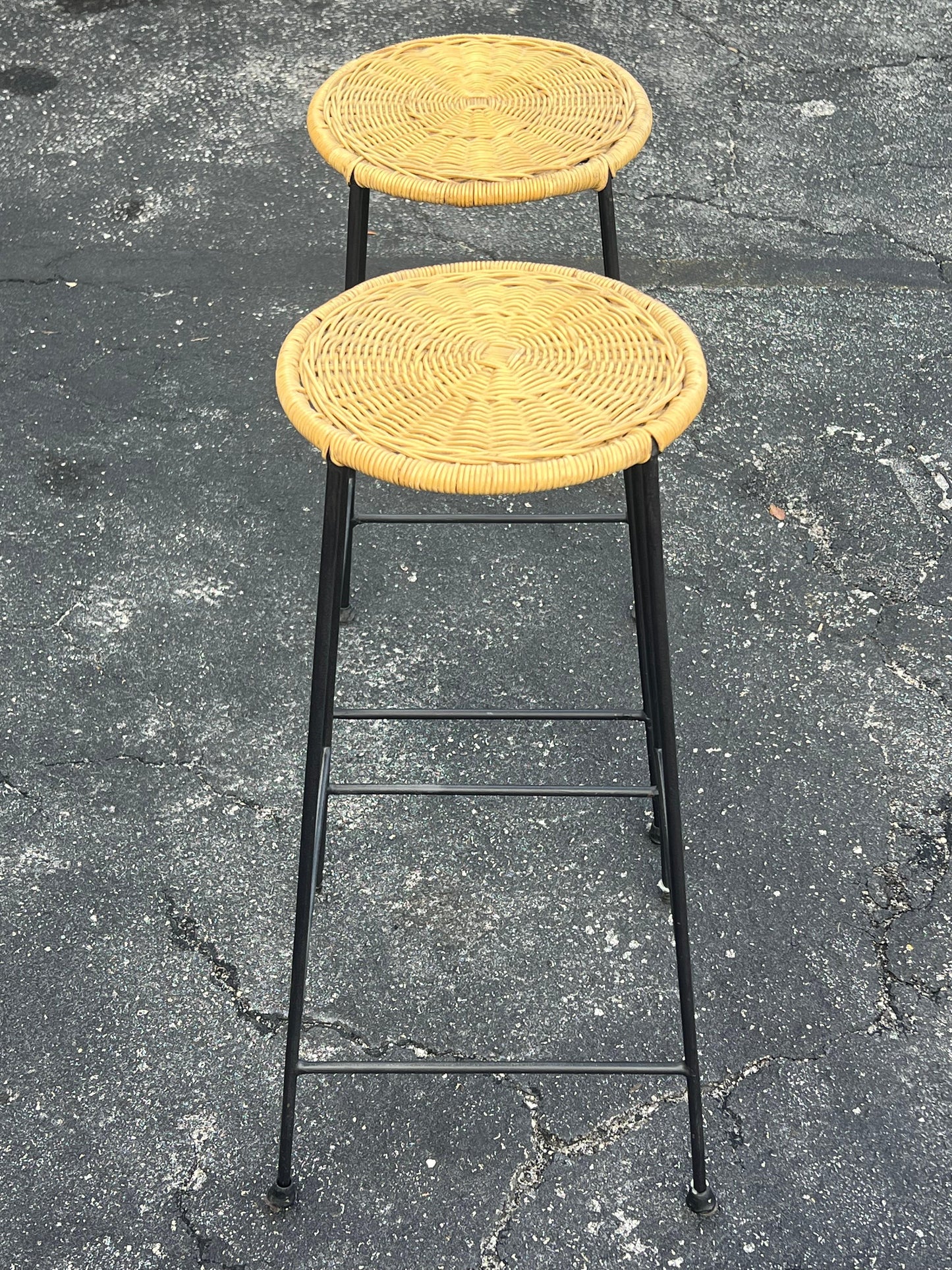 A Pair Of Modernist Bar Stools Ca' 1960's