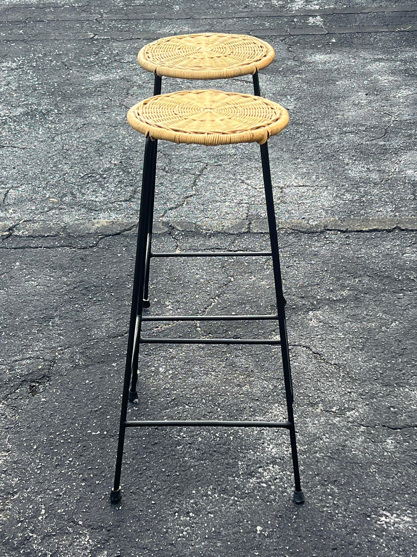 A Pair Of Modernist Bar Stools Ca' 1960's