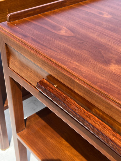 A Pair Of Classic End Tables By Edward Wormley For Dunbar In Walnut Ca' 1960's