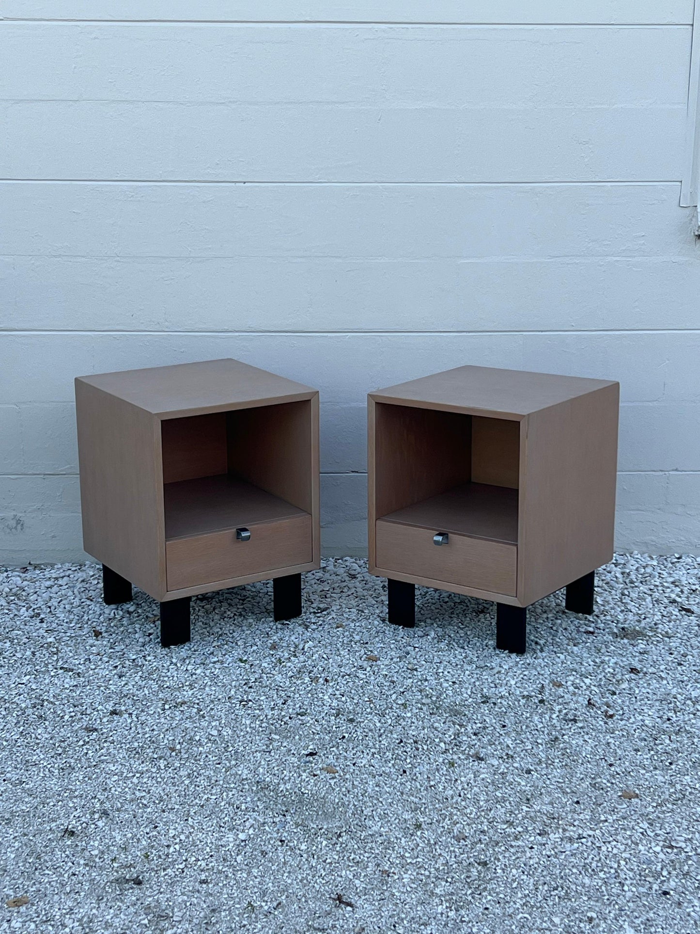 A Classic Pair of George Nelson Night Stands Herman Miller Basic Series 1950's