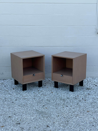 A Classic Pair of George Nelson Night Stands Herman Miller Basic Series 1950's