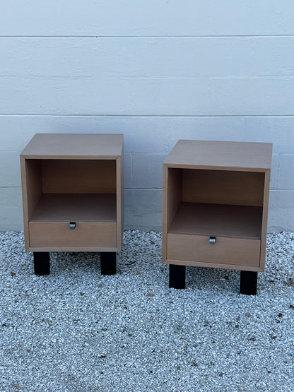 A Classic Pair of George Nelson Night Stands Herman Miller Basic Series 1950's