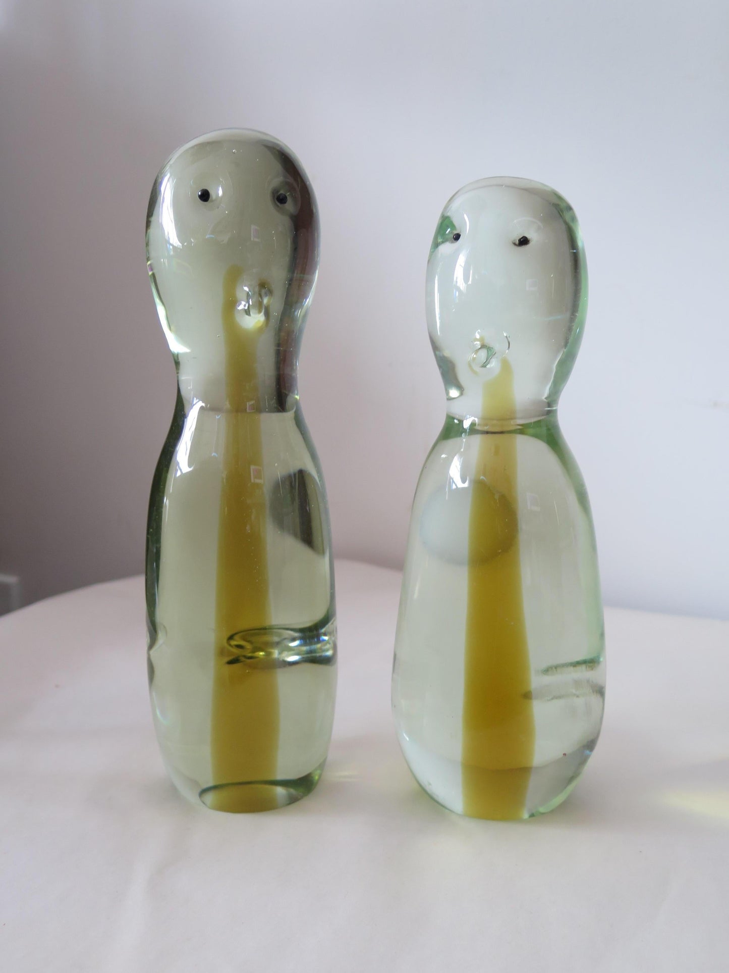 Two Antonio da Ros Cenedese Murano Glass Sculpture Penguins