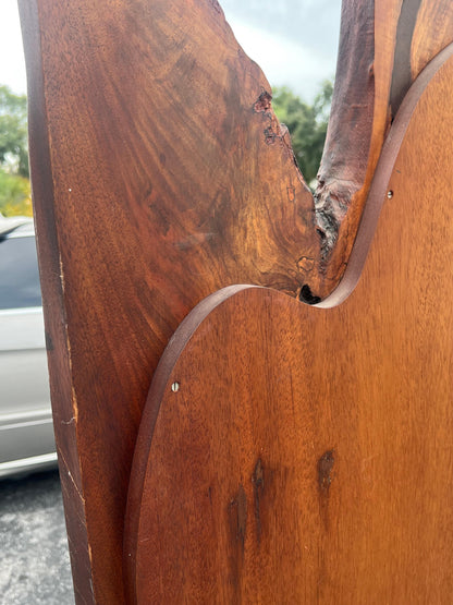 Live Edge Organic Mirror By Richard Rothbard 1971 Solid Walnut