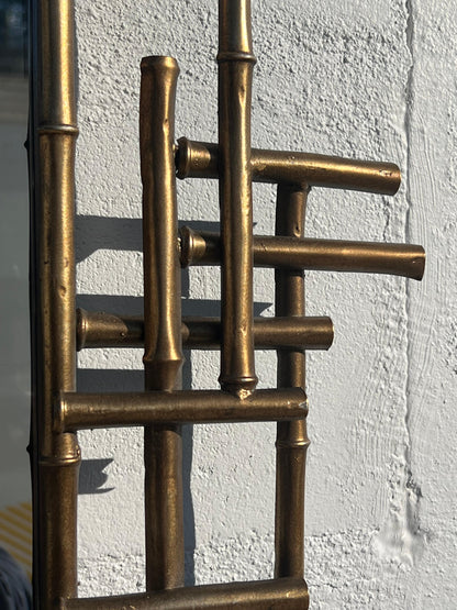 Frisman Vintage A Gilt Metal Brutalist Mirror Ca' 1980's