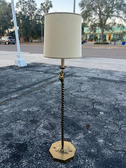 Frisman Vintage Whimsical Brass Frog Floor Lamp by Chapman 1979