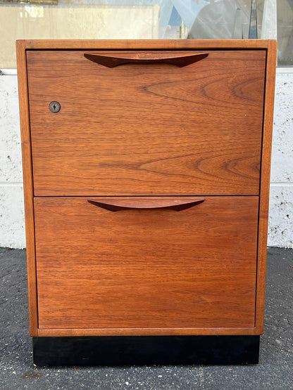 Frisman Vintage Jens Risom Filing Cabinet in Walnut