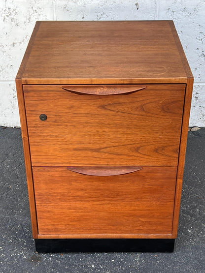 Frisman Vintage Jens Risom Filing Cabinet in Walnut