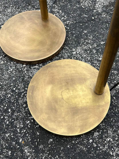 Frisman Vintage Articulated Brass Floor Lamps By Koch & Lowy