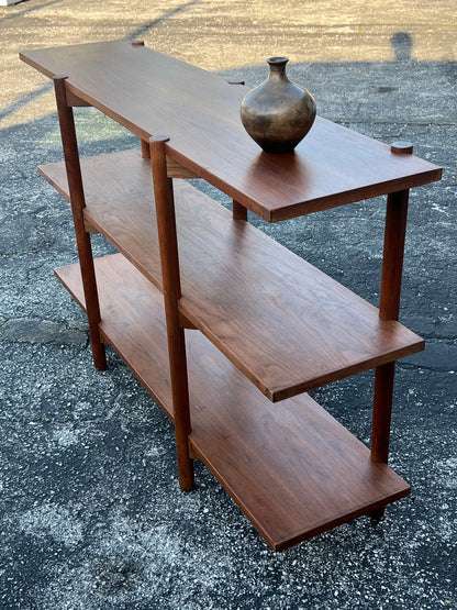 Frisman Vintage Milo Baughman For Glenn Of California Bookshelf Walnut Patina 1950's