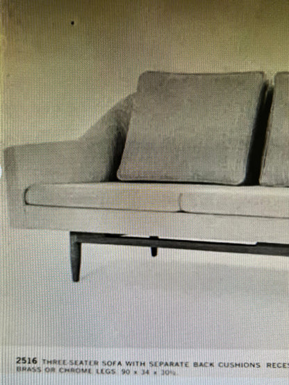 Frisman Vintage Classic Jens Risom Three Seat Sofa Ca' 1960's