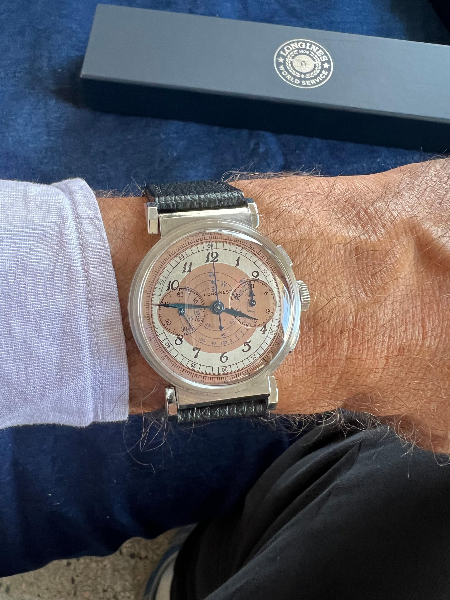 Frisman Vintage A Classic Longines Chronograph Stainless Steel 13ZN Telemeter Scale ca' 1930's