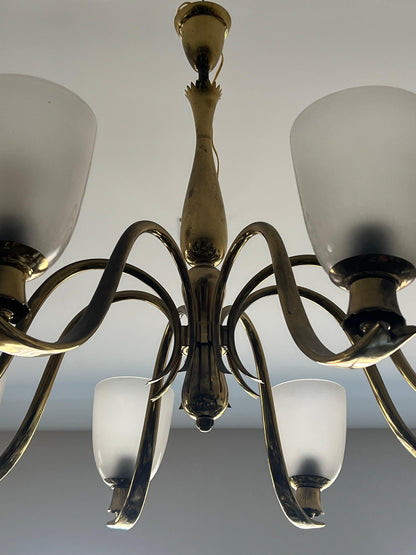 Frisman Vintage An Important And Rare Chandelier By Osvaldo Borsani ca' 1940's Brass