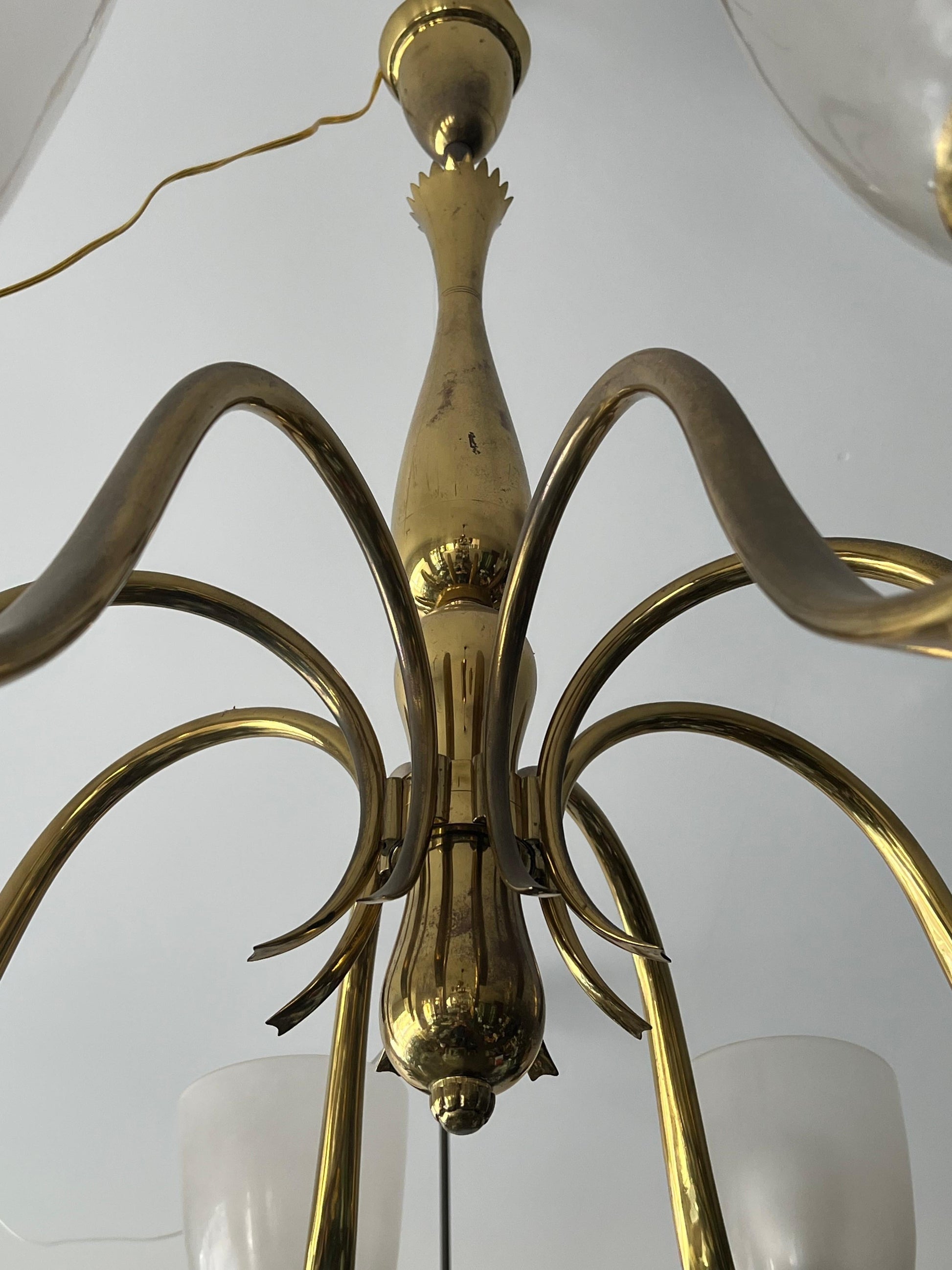 Frisman Vintage An Important And Rare Chandelier By Osvaldo Borsani ca' 1940's Brass