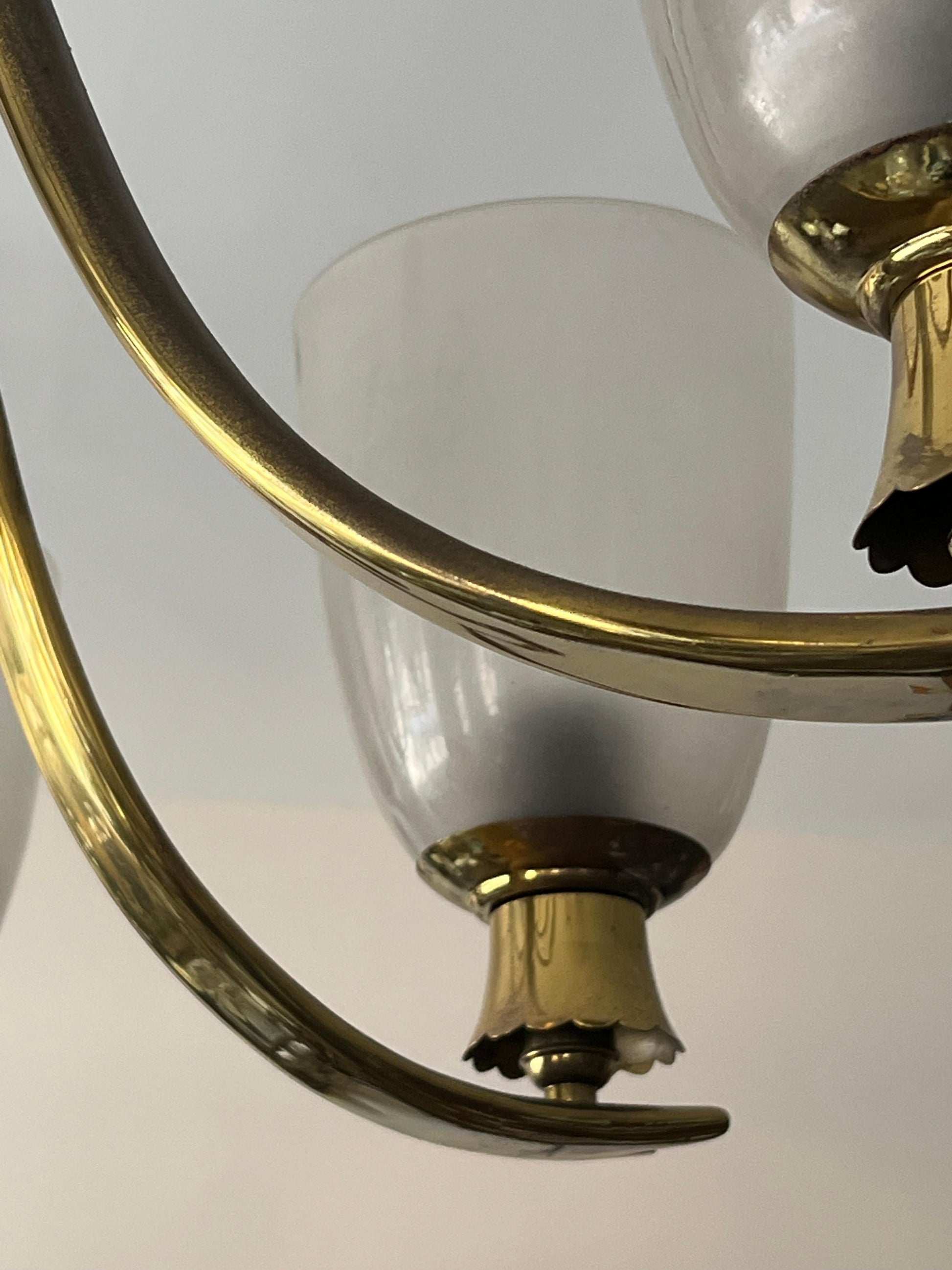 Frisman Vintage An Important And Rare Chandelier By Osvaldo Borsani ca' 1940's Brass