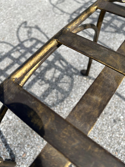 Frisman Vintage Vintage Man and Woman Pop Art Chairs Heavy Iron Bronze Finish 1980's Whimsical