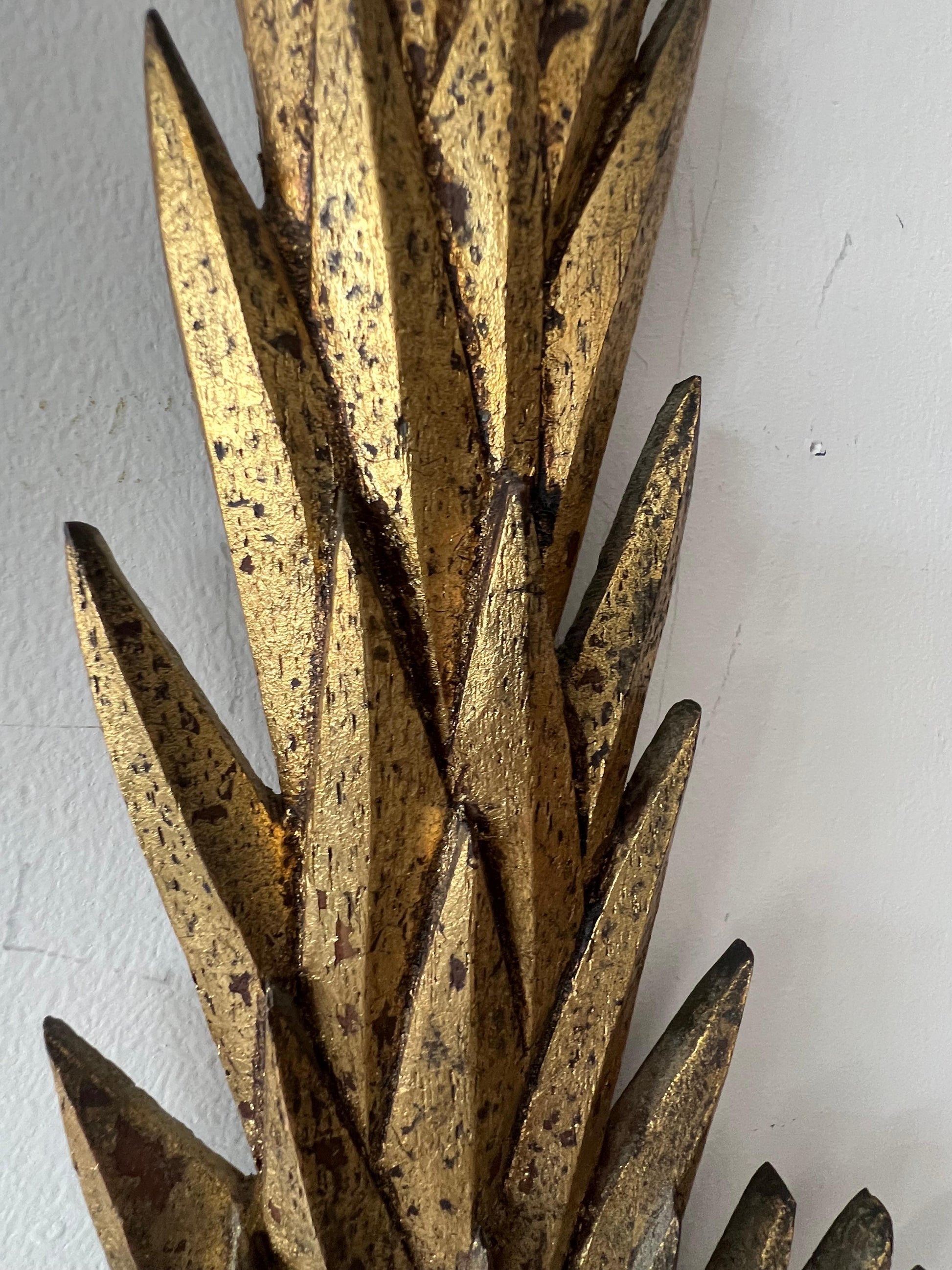 Frisman Vintage A Pair Of Unusual Sunburst Soleil Mirrors Gilt Wood Convex 1960