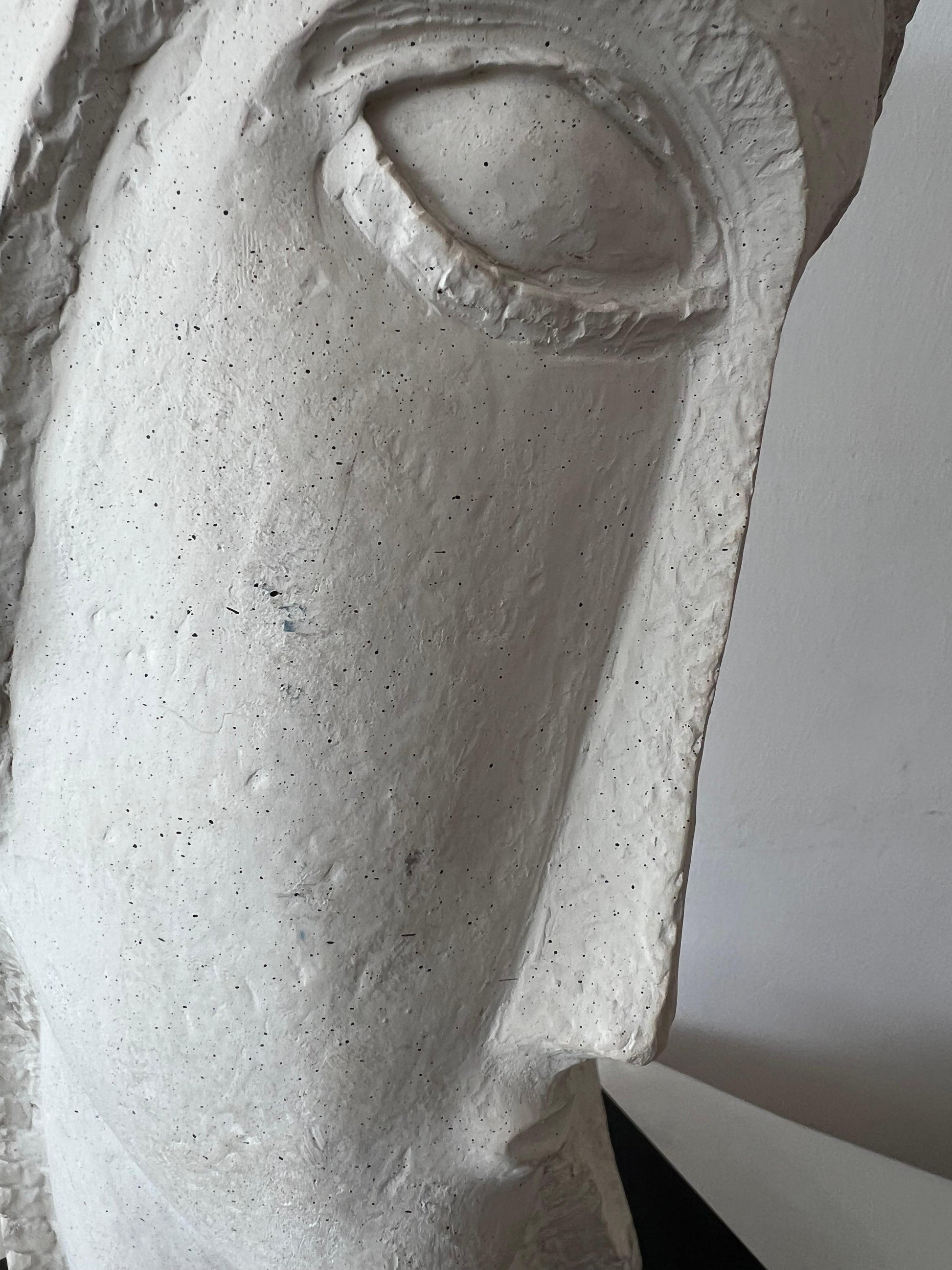 Frisman Vintage 80's Modigliani insp David Fisher Woman Head Bust Tete Sculpture Austin Prods