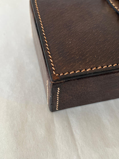 Frisman Vintage A Leather Jewelry Box By Gucci Horsebit ca' 1980's