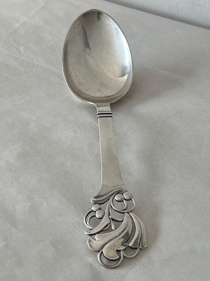 Frisman Vintage A Large Serving Spoon by Carl M. Cohr Horsens Solvvarefabrik Sterling Silver