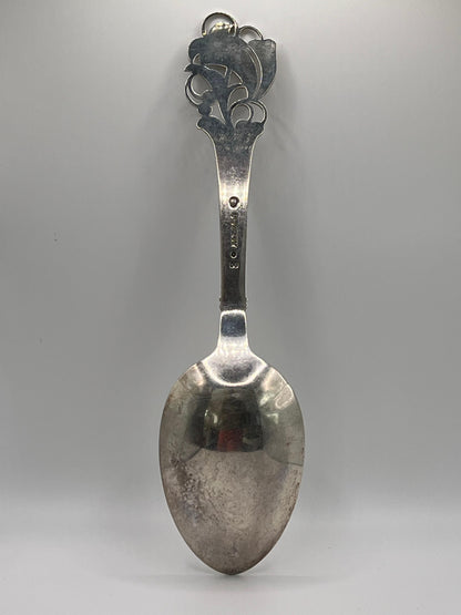 Frisman Vintage A Large Serving Spoon by Carl M. Cohr Horsens Solvvarefabrik Sterling Silver
