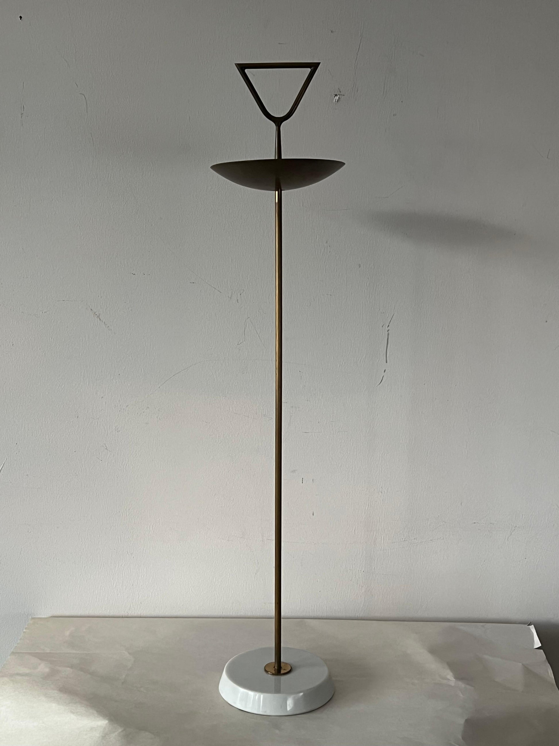 Frisman Vintage An Elegant Italian Cigarette Table ca' 1950's Brass And Marble