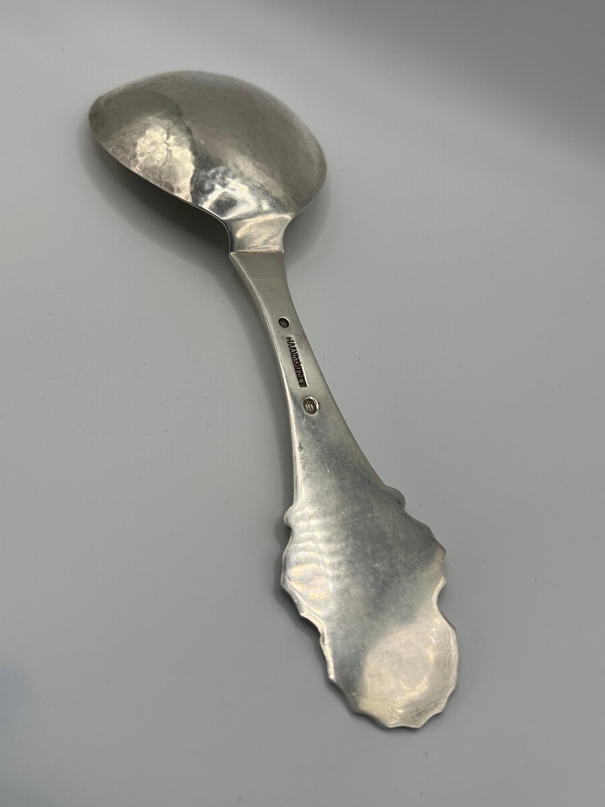 Frisman Vintage A Large Serving Spoon by Carl M. Cohr Hammered Sterling Silver