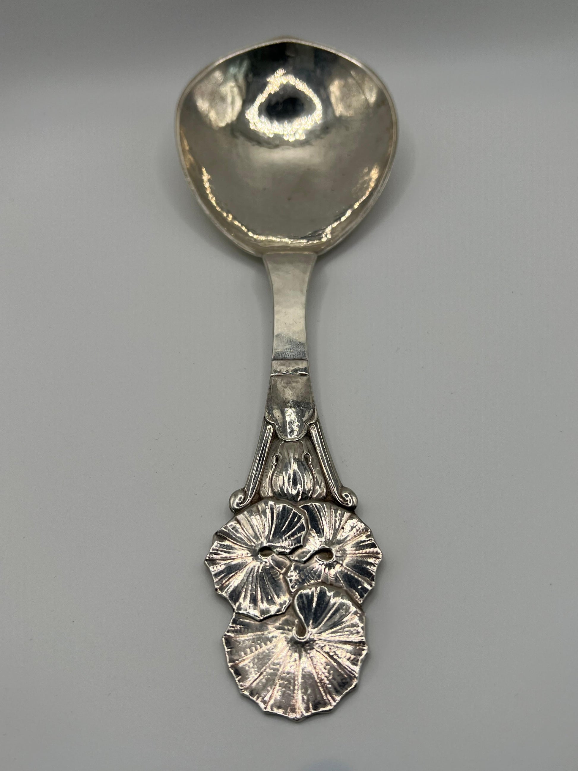 Frisman Vintage A Large Serving Spoon by Carl M. Cohr Hammered Sterling Silver