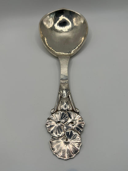 Frisman Vintage A Large Serving Spoon by Carl M. Cohr Hammered Sterling Silver