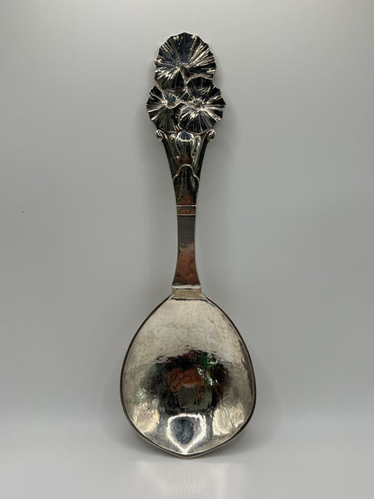 Frisman Vintage A Large Serving Spoon by Carl M. Cohr Hammered Sterling Silver