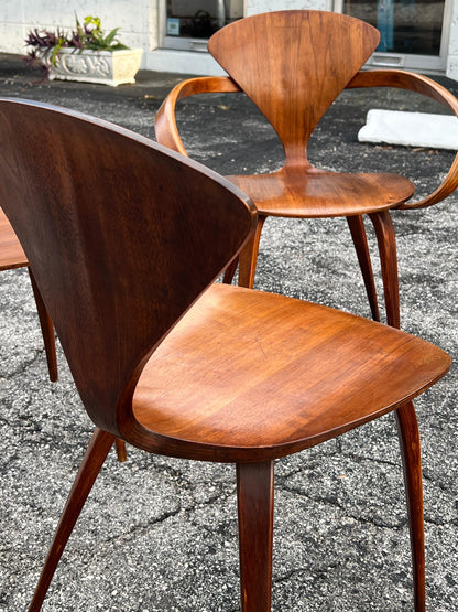 Frisman Vintage A Vintage Norman Cherner Plycraft Arm Chair  And Three Side Chairs ca' 1950's