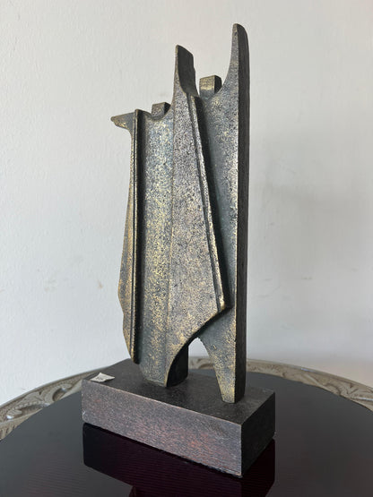 Frisman Vintage Man And Woman Bronze Sculpture By Nelide Bertolucci Ca' 1980's