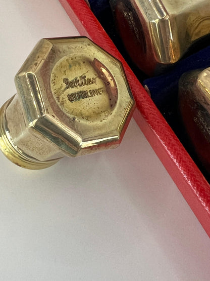 Frisman Vintage Cartier Salt & Pepper Shakers Sterling Silver Original Box ca' 1960's