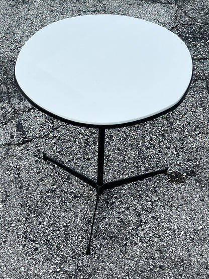 Frisman Vintage A Classic Paul McCobb Side Table Wrought Iron And Vitrolite ca' 1950's