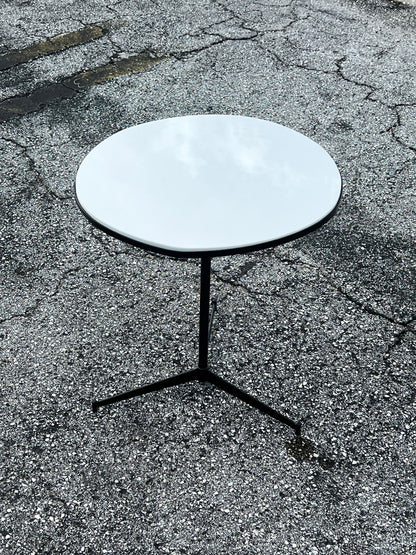 Frisman Vintage A Classic Paul McCobb Side Table Wrought Iron And Vitrolite ca' 1950's