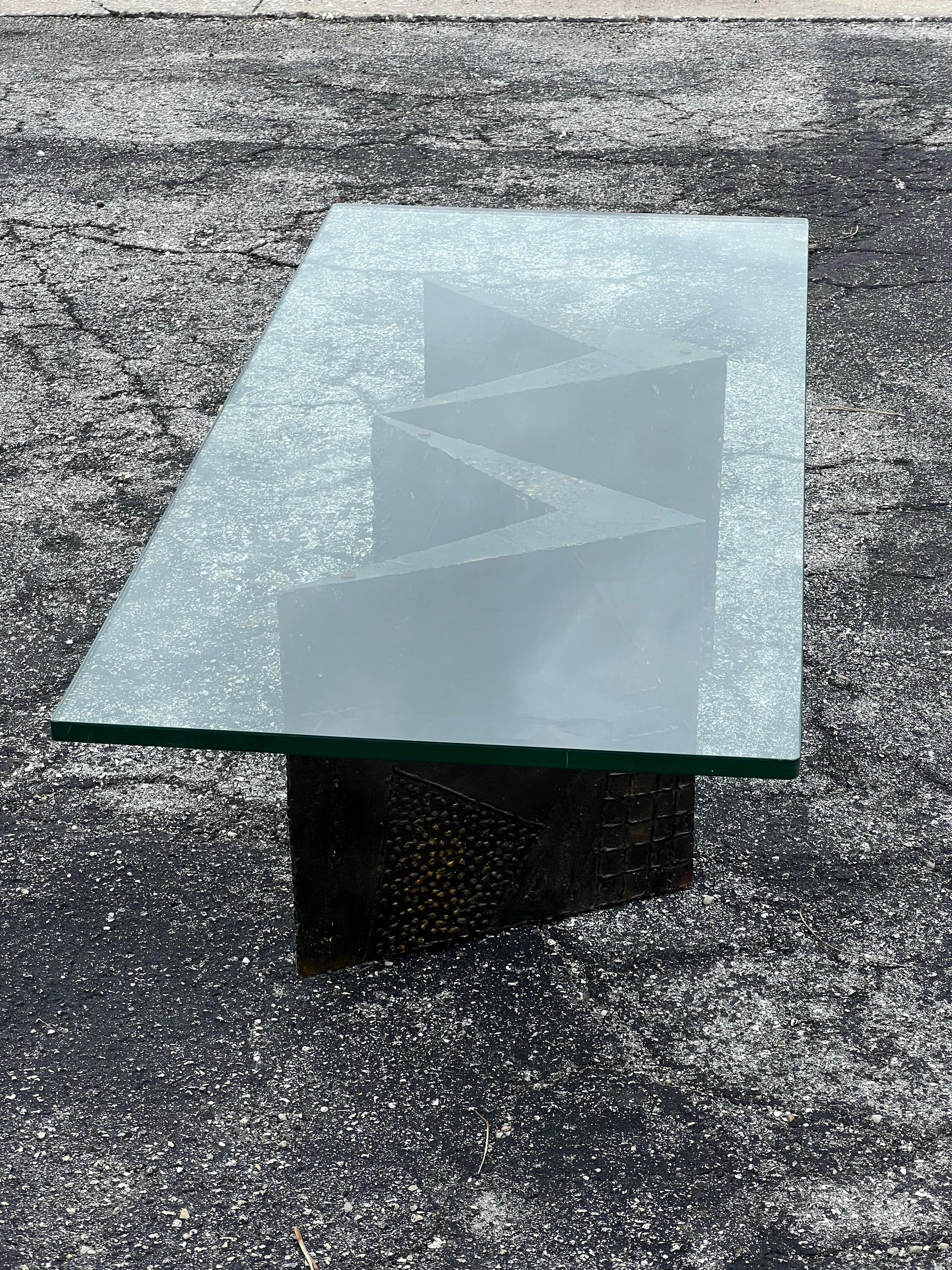 Frisman Vintage Paul Evans Coffee Table Brutalist Zig Zag ca' 1960's