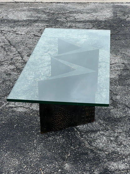Frisman Vintage Paul Evans Coffee Table Brutalist Zig Zag ca' 1960's