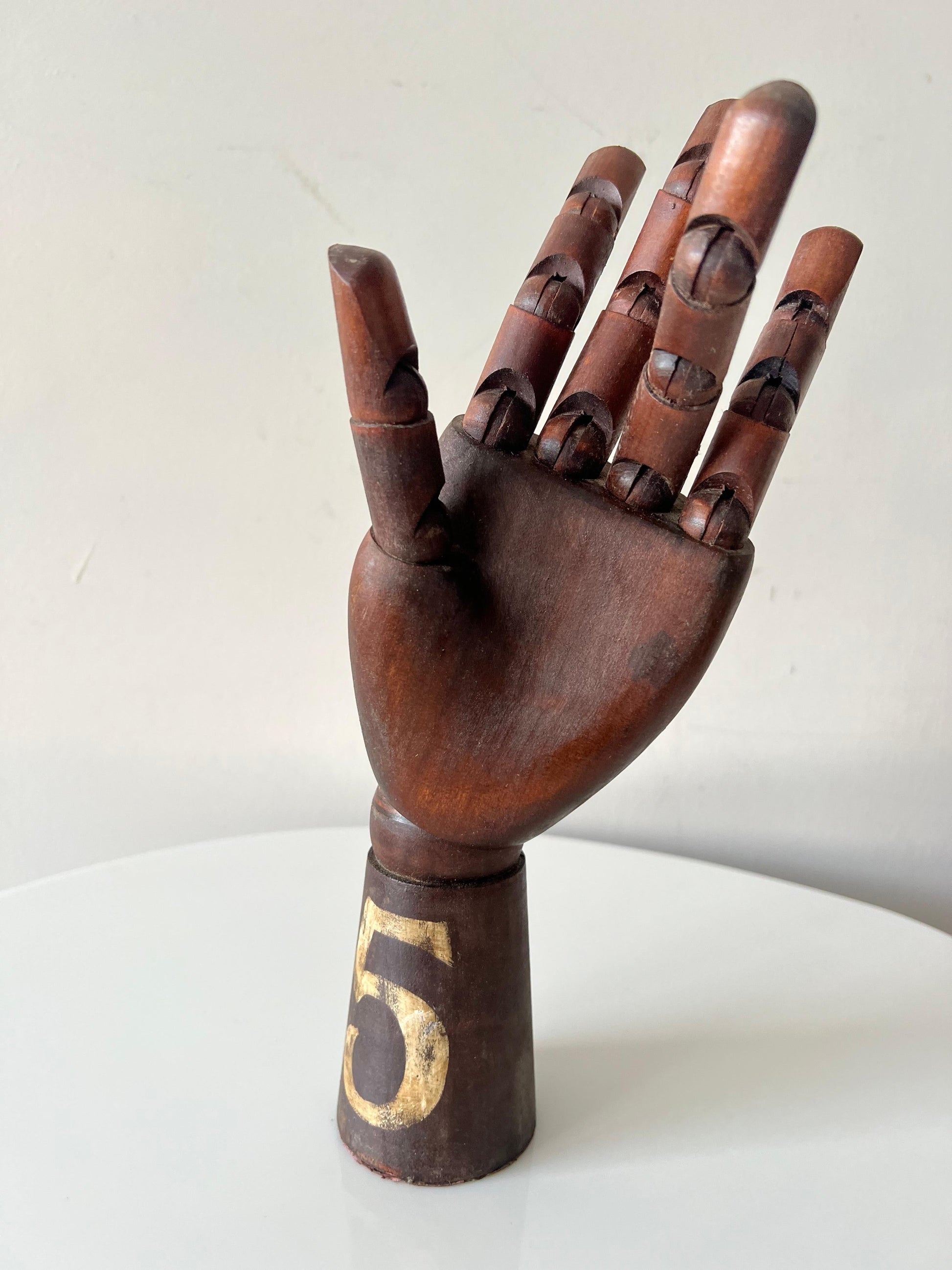 Frisman Vintage Vintage Articulating Wood Hand Sculpture Ca' 1950's