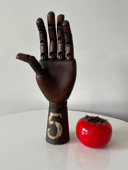 Frisman Vintage Vintage Articulating Wood Hand Sculpture Ca' 1950's