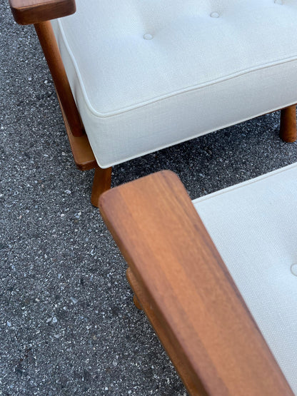 Frisman Vintage Unusual T.H.Robsjohn-Gibbings Armchairs Widdicomb ca' 1950's