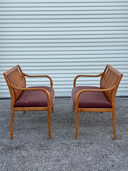 Frisman Vintage A Pair Of Custom Maple Benches By Paoli ca' 1980's
