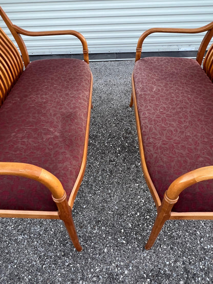 Frisman Vintage A Pair Of Custom Maple Benches By Paoli ca' 1980's