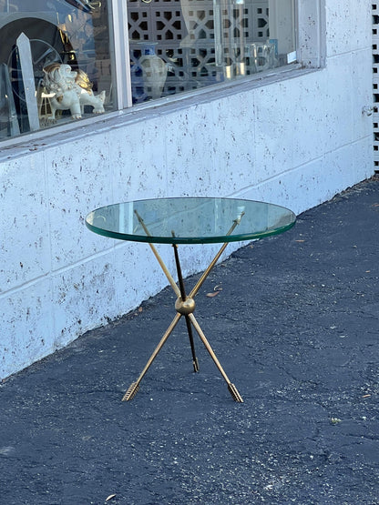 Frisman Vintage Italian Solid Brass Arrow Gueridon ca' 1940's